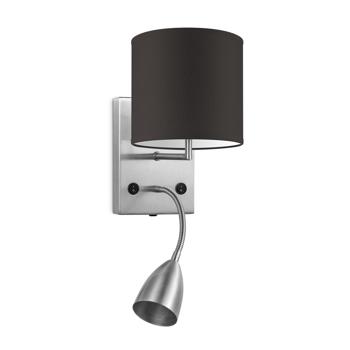 Wandlamp - Read, LED Leeslamp, E27, chocolade 16cm