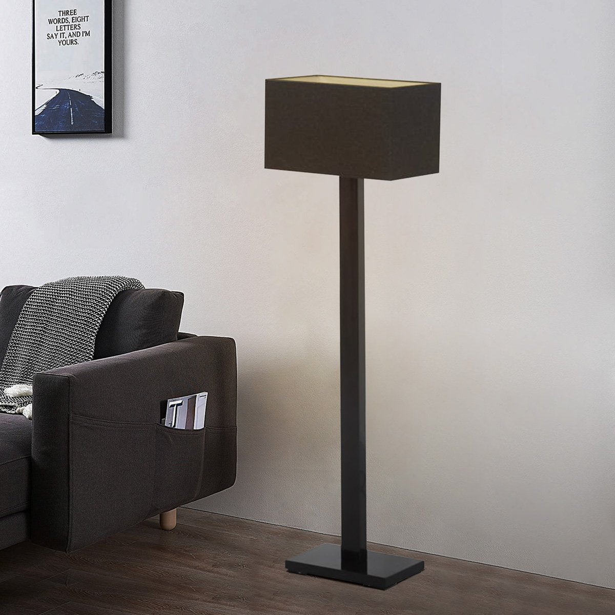 Code 155 Vloerlamp Zwart - Moderne - 40x30x130 cm