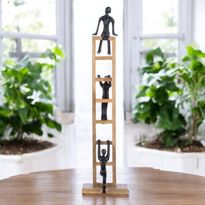 Sculptuur Ladder, natuurlijke kleur H.82 cm