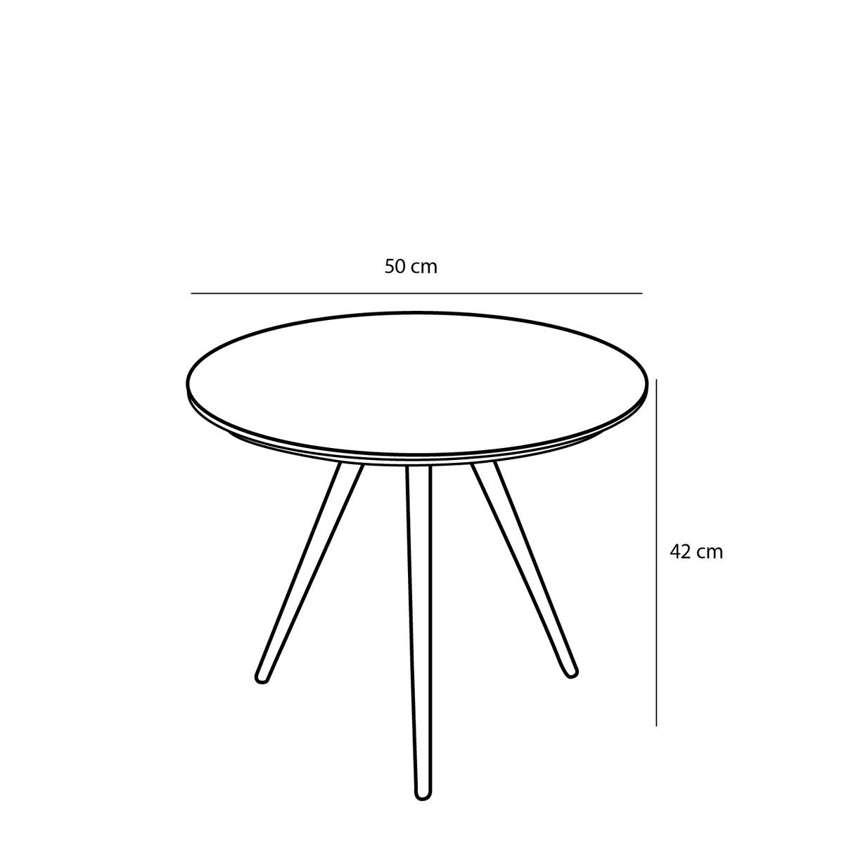 Jailey Bijzettafel - Set van 2 - H49 x Ø50 cm - Gerecycled Hout - Bruin