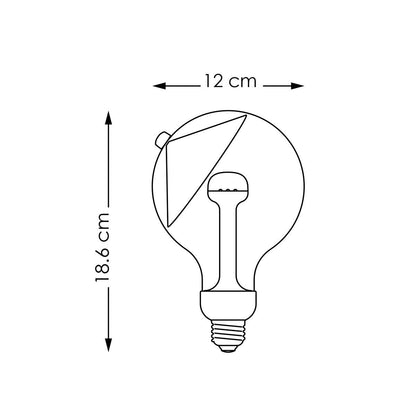 dimbare LED lamp Cone zilver G120 E27 5W 400Lm