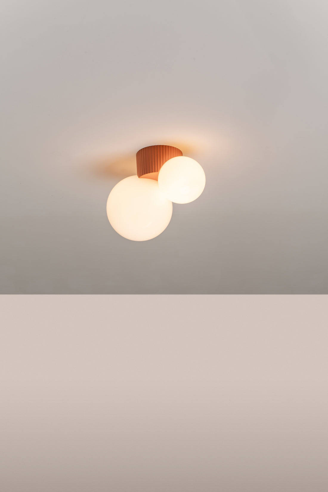 Land plafondlamp L G9x2 terracotta