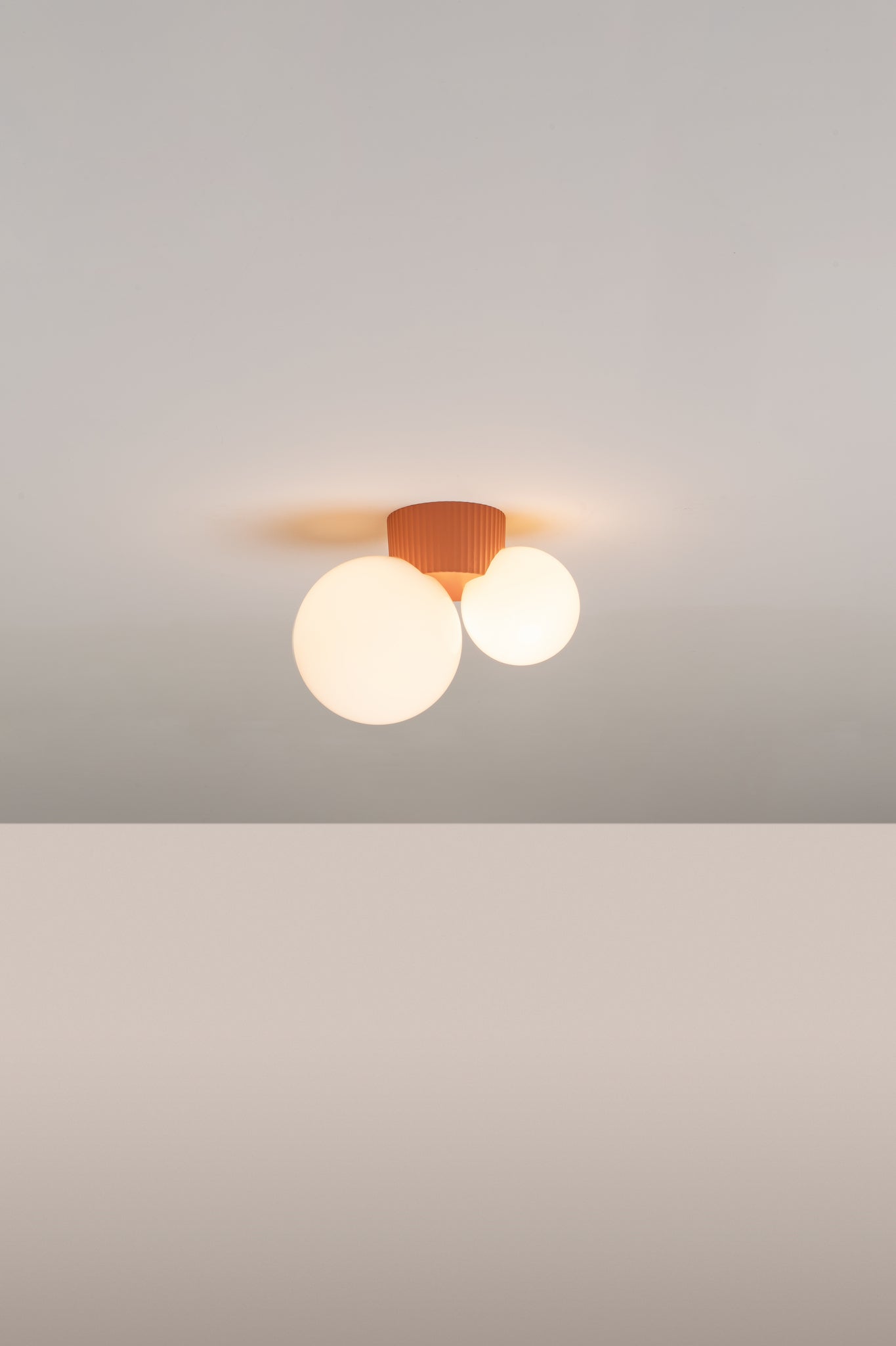 Land plafondlamp L G9x2 terracotta