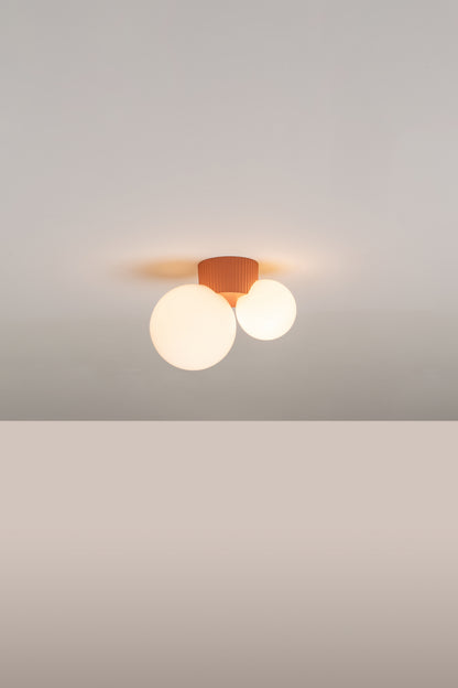 Land plafondlamp L G9x2 terracotta