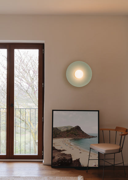 Arctic Circle Ribbon wandlamp, turquoisegroen 55 cm