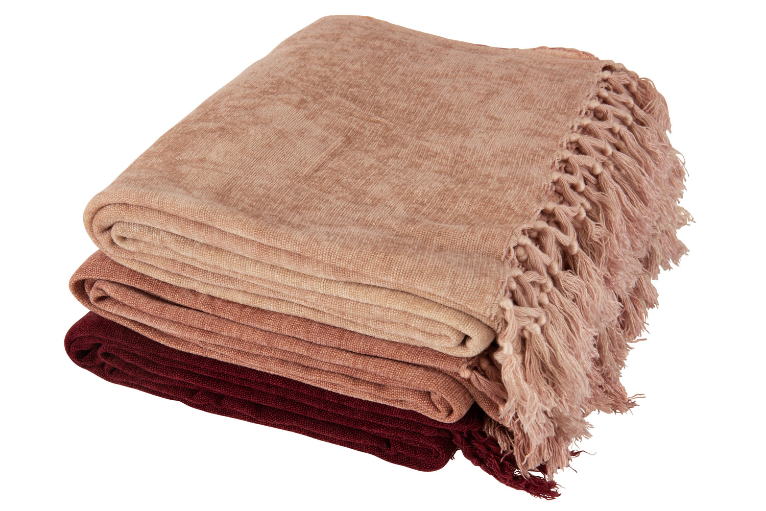 Plaid Kwast Viscose Oranje/Roze