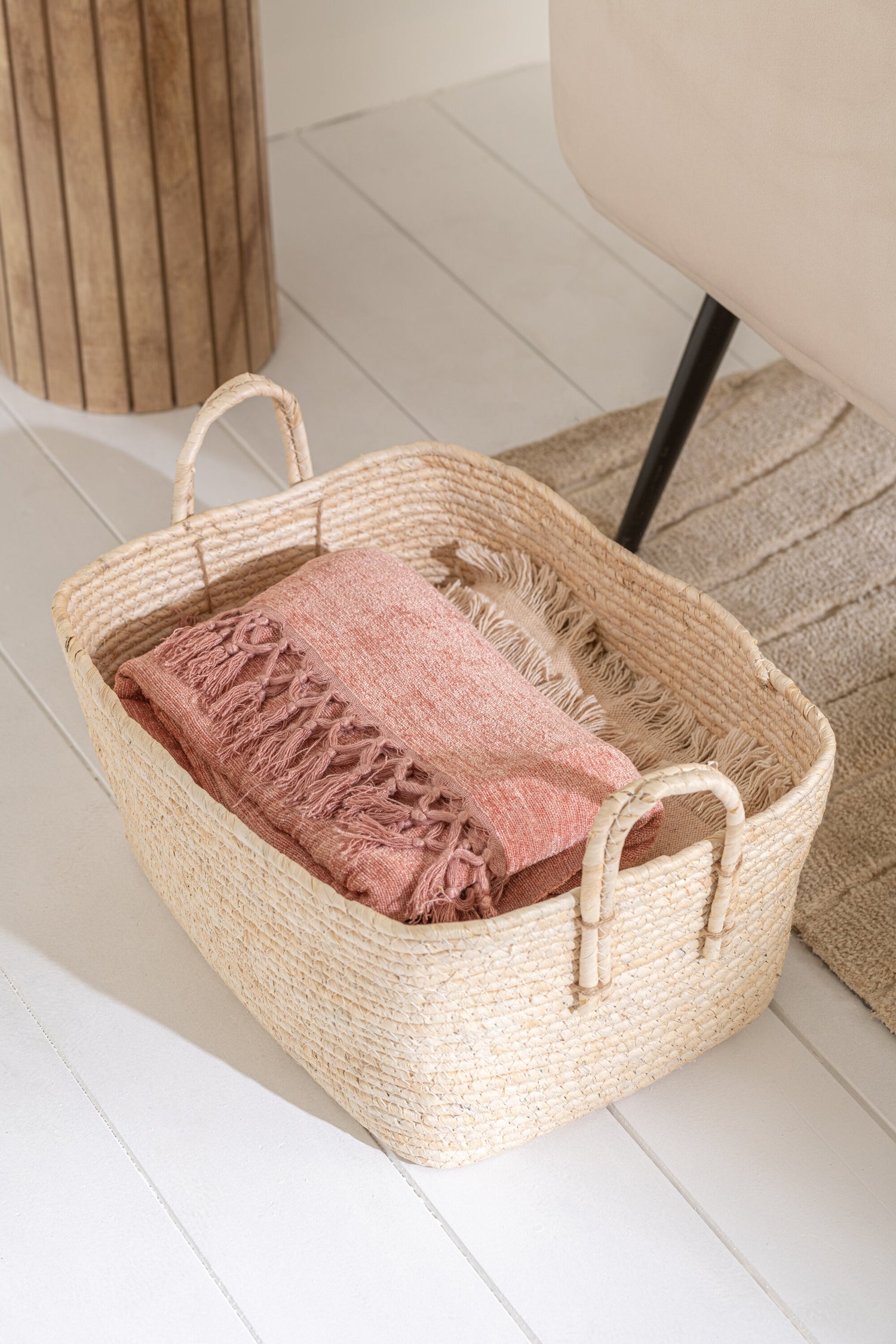 Plaid Kwast Viscose Oranje/Roze