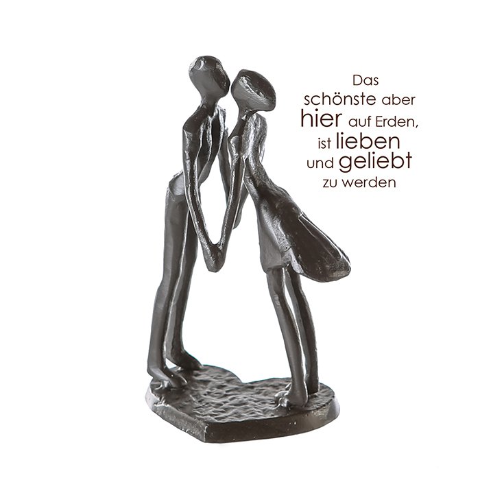 Design sculptuur &quot;Heartbeat&quot; gepolijst H.15cm