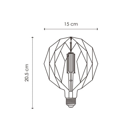 dimbare LED Globe Deco E27 G150 4W 100Lm 1800K Goud