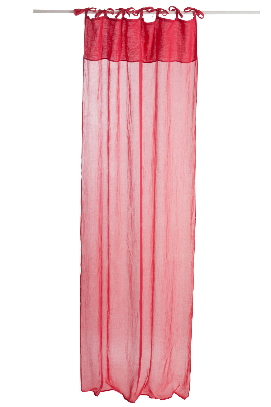 Gordijn Katoen Voile+Linnen Rood