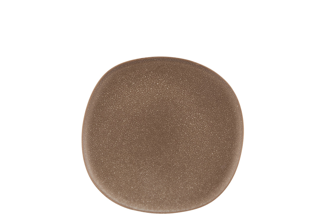 J-Line Louise bord - keramiek - cognac - M