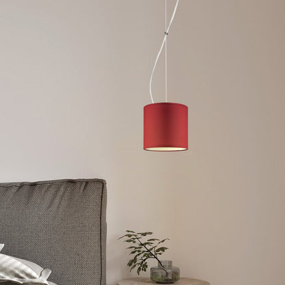 hanglamp Deluxe met lampenkap, E27, rood, 16cm