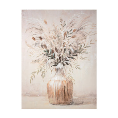 Hout/linnen schilderij &quot;Boeket bloemen&quot;