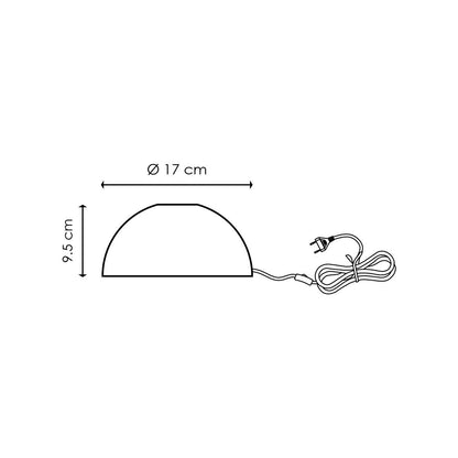 tafellamp Bumb - zilver - 17/17/9.5cm - Bedlampje