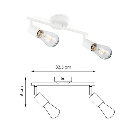 Opbouwspot Spy 2 - incl. dimbare LED lamp - wit