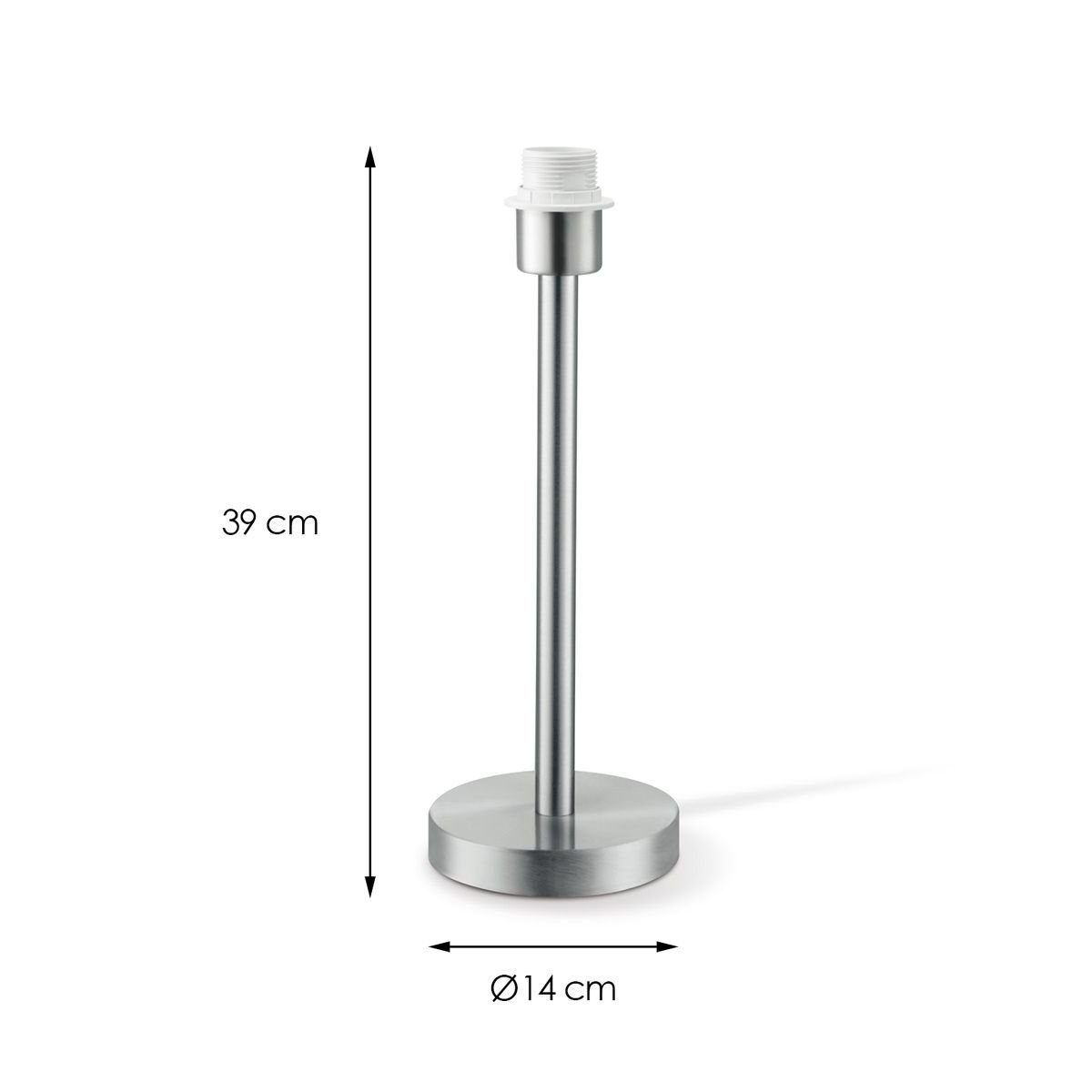 tafellamp voet Stick 14/14/39cm - Geborsteld staal