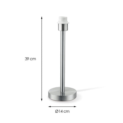 tafellamp voet Stick 14/14/39cm - Geborsteld staal