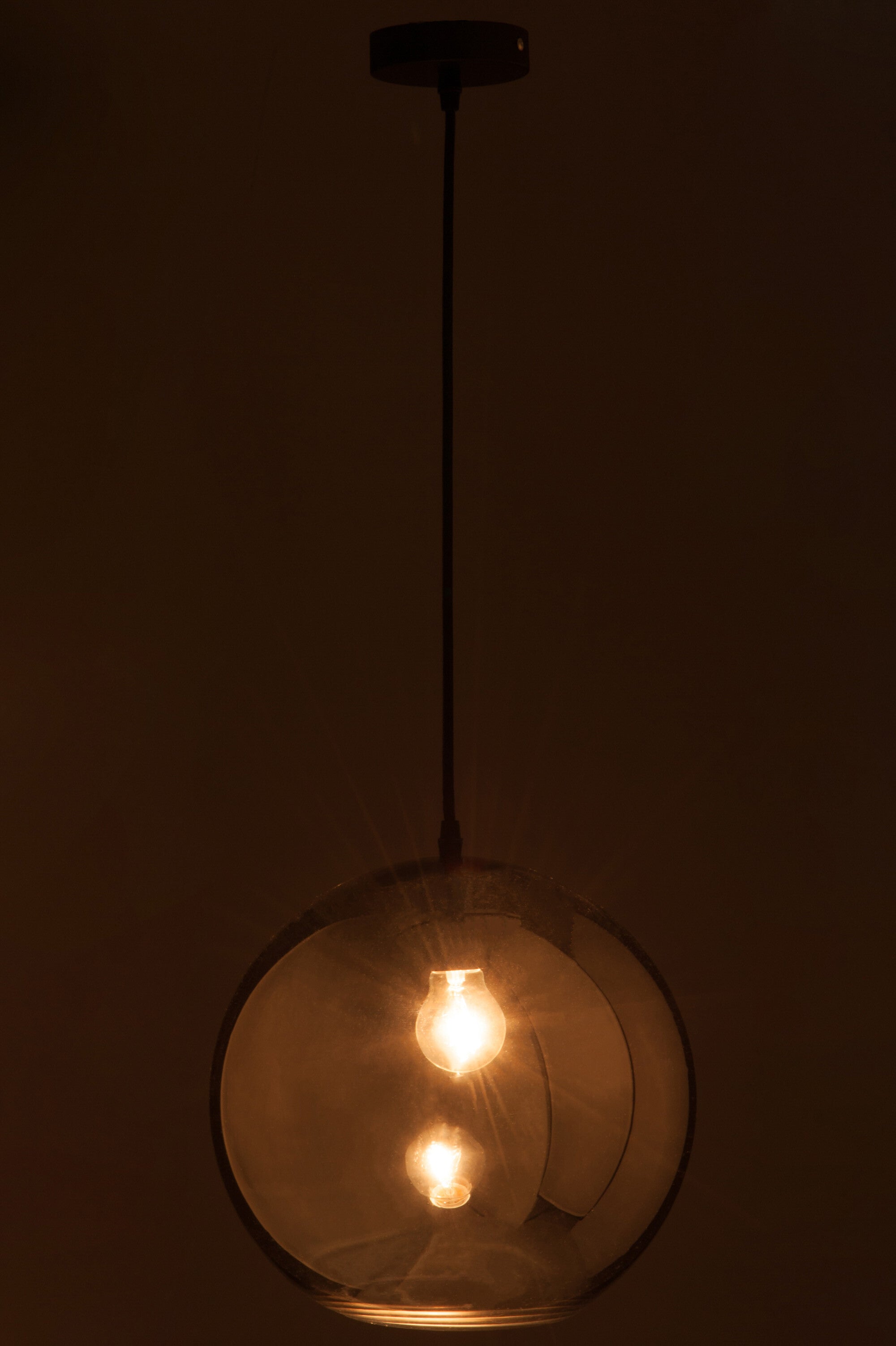 J-Line Lamp Bol Glas Spiegel Zilver Large