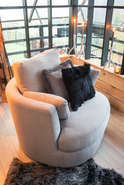 Kussen Geitenhuid Zwart