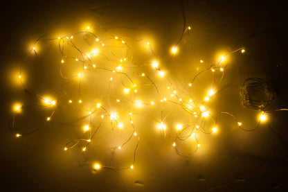 J-Line Kerstverlichting Draad 9M Zilver 90Led Warm Wit