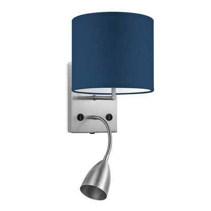Wandlamp - Read, LED Leeslamp, E27, donkerblauw 20cm