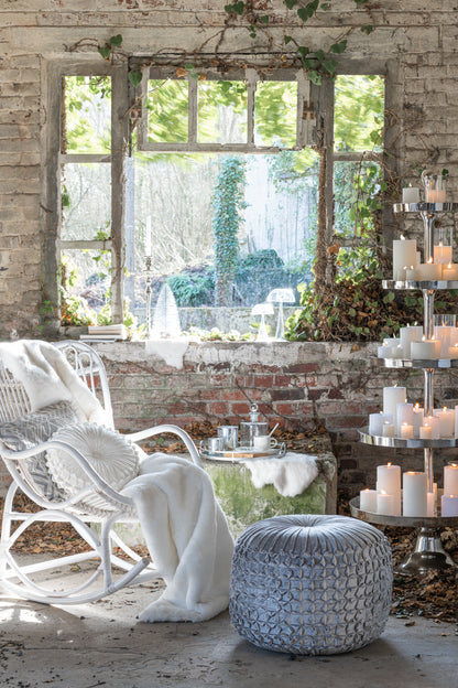 J-Line Plaid Cutie - Fleece Deken – Polyester – 180x130 cm – Wit