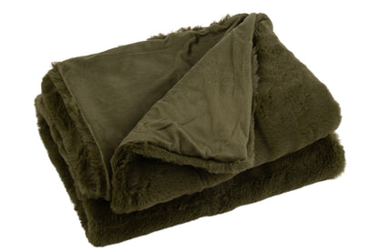 J-Line Plaid Cutie - Fleece Deken – Polyester – 180x130 cm – Groen