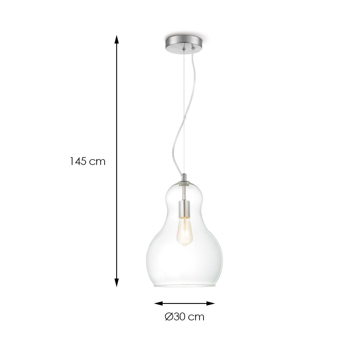 Hanglamp Bello Big - Helder - 30x30x145cm