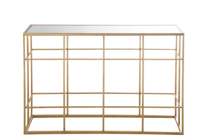 Console Bars Metaal/Glas Goud