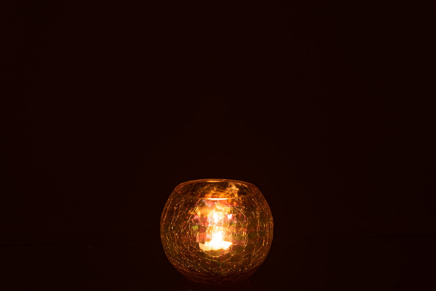 Orkaan Lichtbal Craquelure Glas Parel Effect Paars Klein