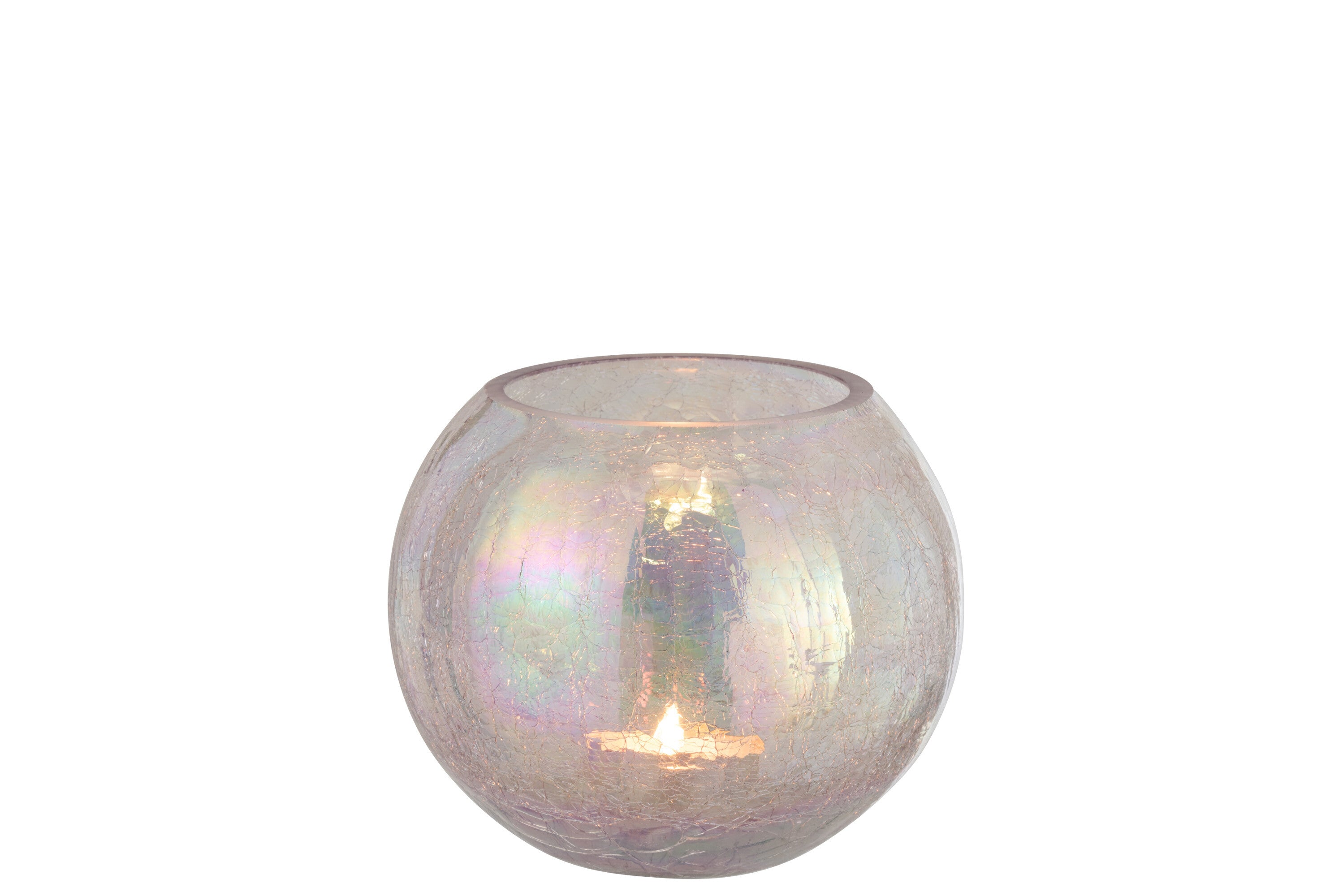 Orkaan Lichtbal Craquelure Glas Parel Effect Paars Groot