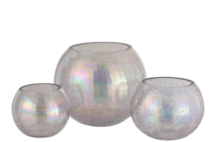 Orkaan Lichtbal Craquelure Glas Parel Effect Paars Groot