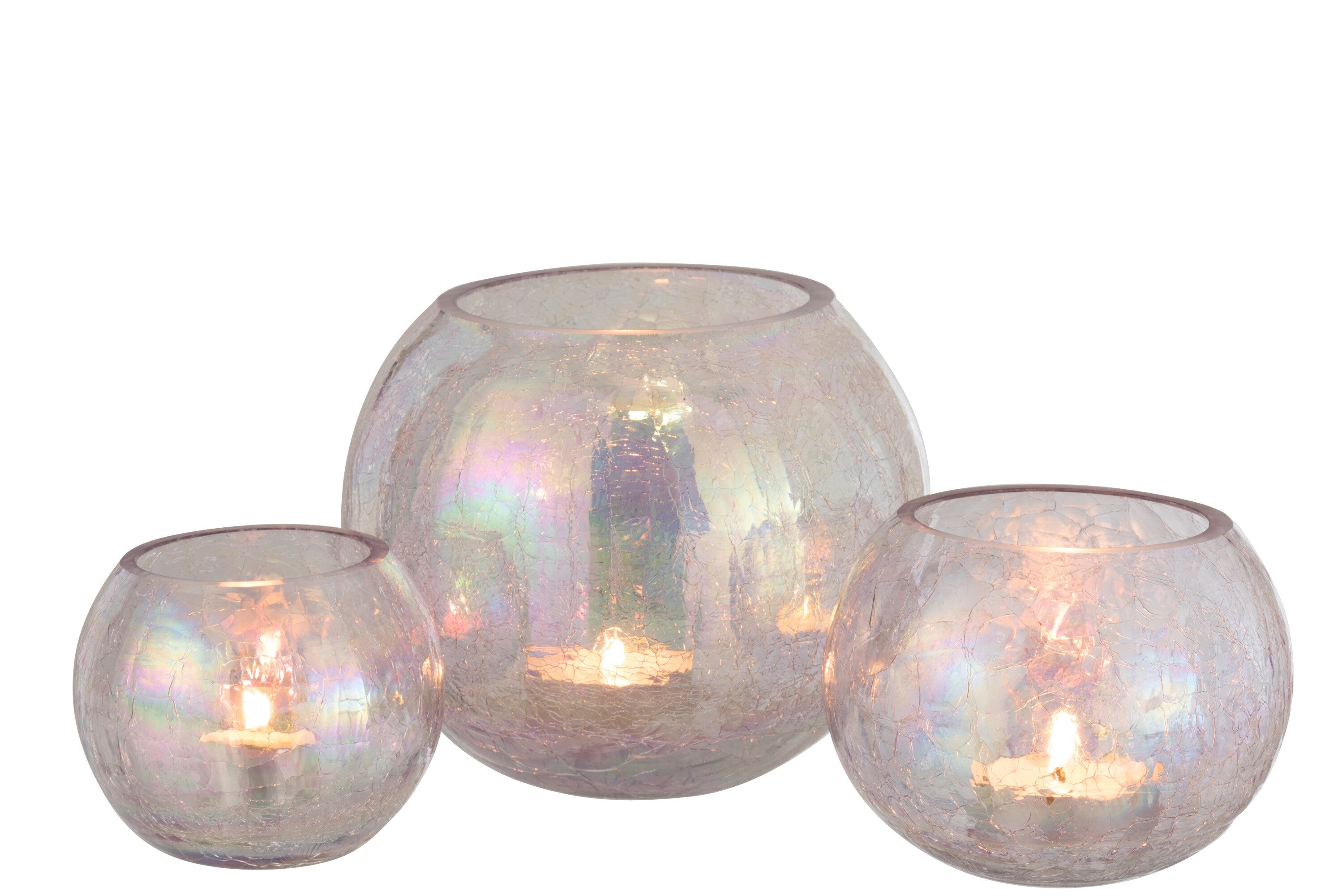 Orkaan Lichtbal Craquelure Glas Parel Effect Paars Groot