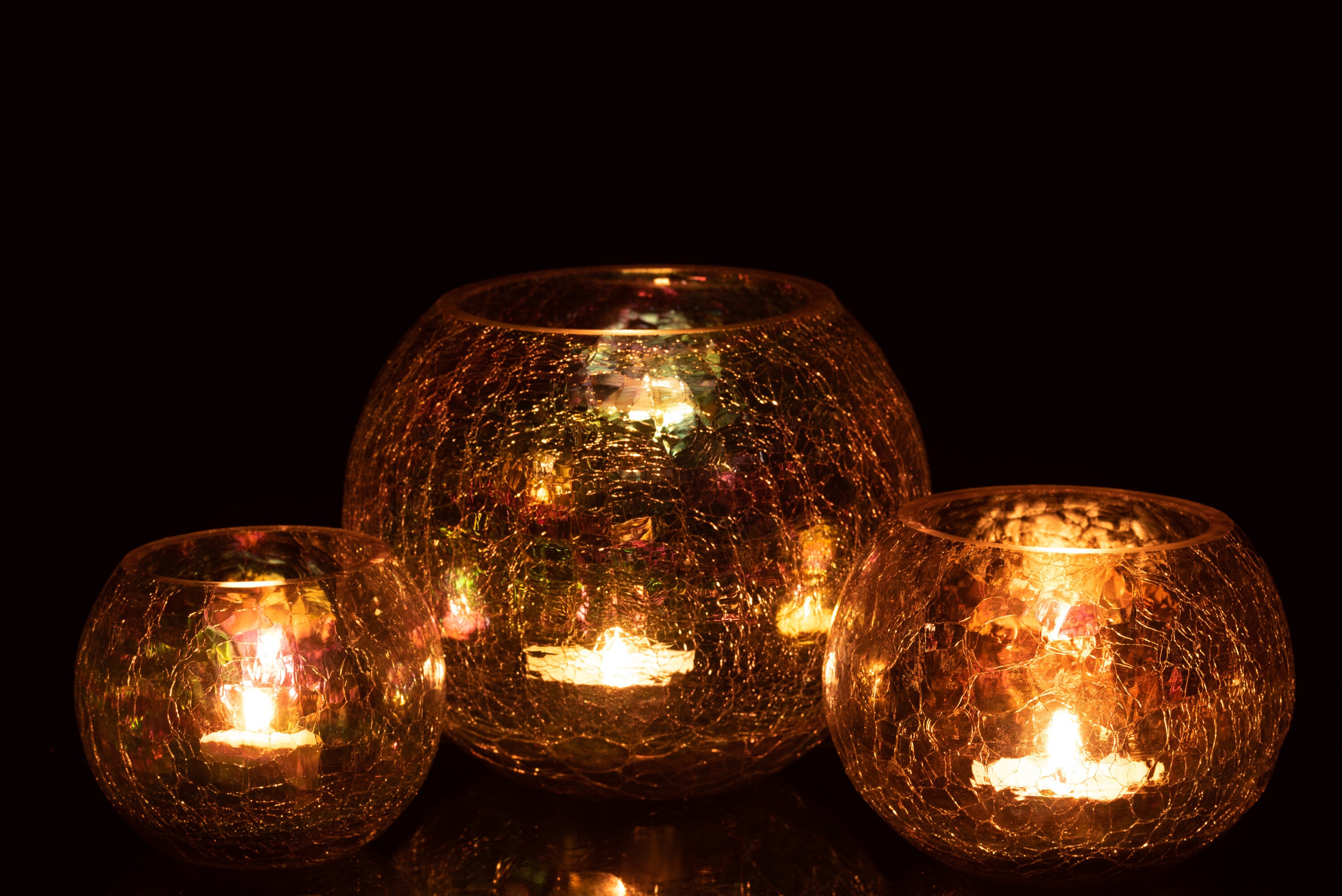 Orkaan Lichtbal Craquelure Glas Parel Effect Paars Groot