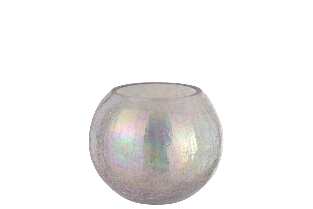 Orkaan Lichtbal Craquelure Glas Parel Effect Paars Groot