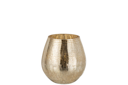 Orkaan Licht Eivormige Craquelure Glas Goud Klein