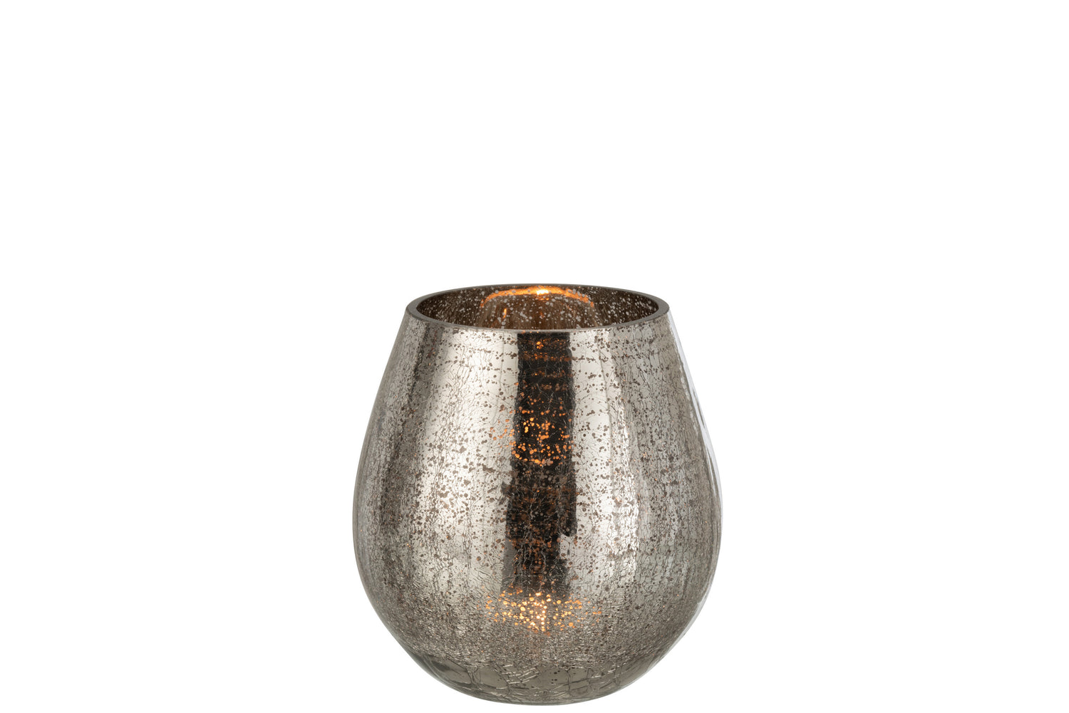 Orkaan Licht Eivormige Craquelure Glas Grijs Klein