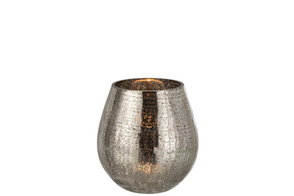 Orkaan Licht Eivormige Craquelure Glas Grijs Klein