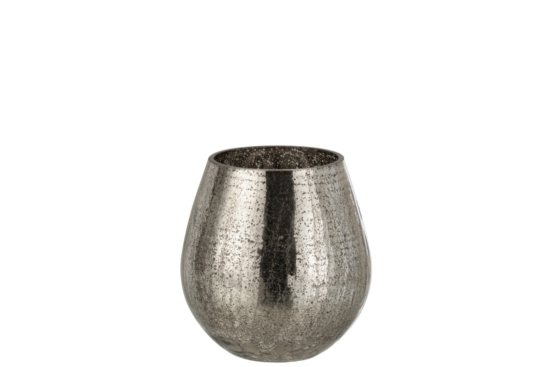 Orkaan Licht Eivormige Craquelure Glas Grijs Klein