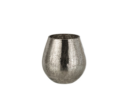 Orkaan Licht Eivormige Craquelure Glas Grijs Klein