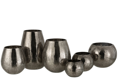 Orkaanlicht Eivormige Craquelure Glazen Grijs Groot