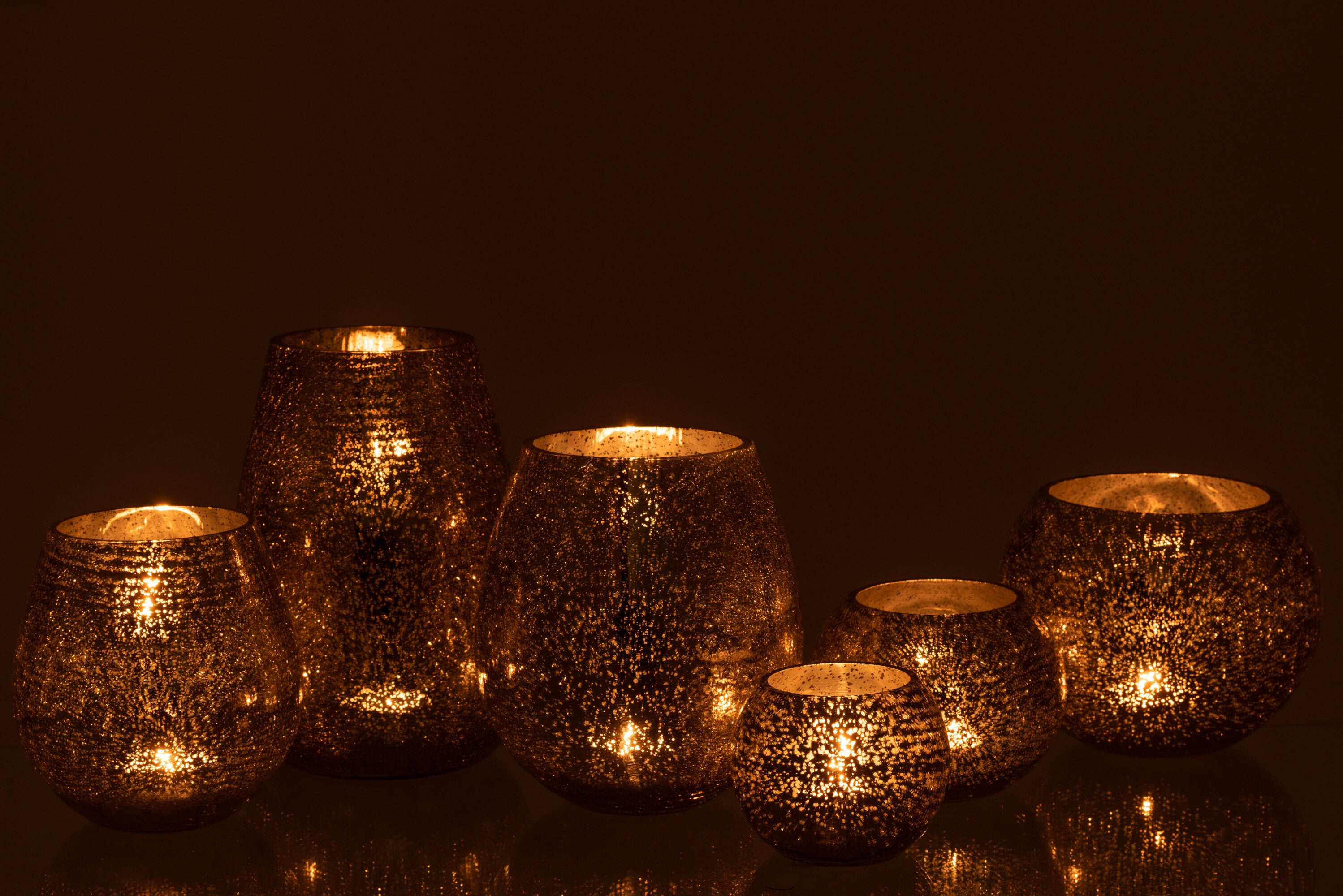 Orkaanlicht Eivormige Craquelure Glazen Grijs Groot