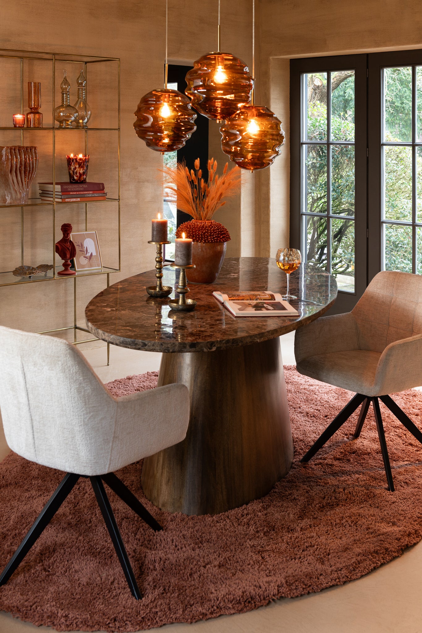 Wijnglas Onregelmatig Glas Amber