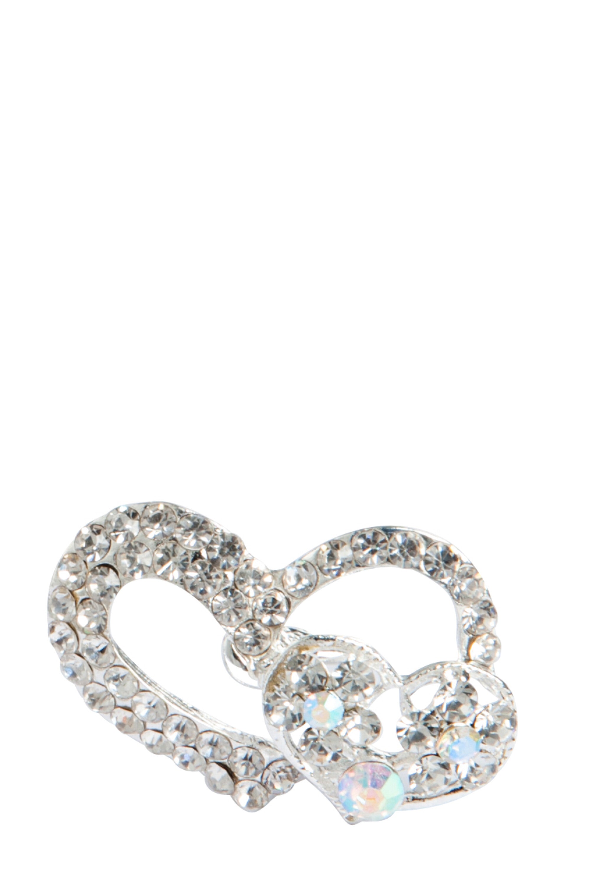 Pin Harten Strass Wit