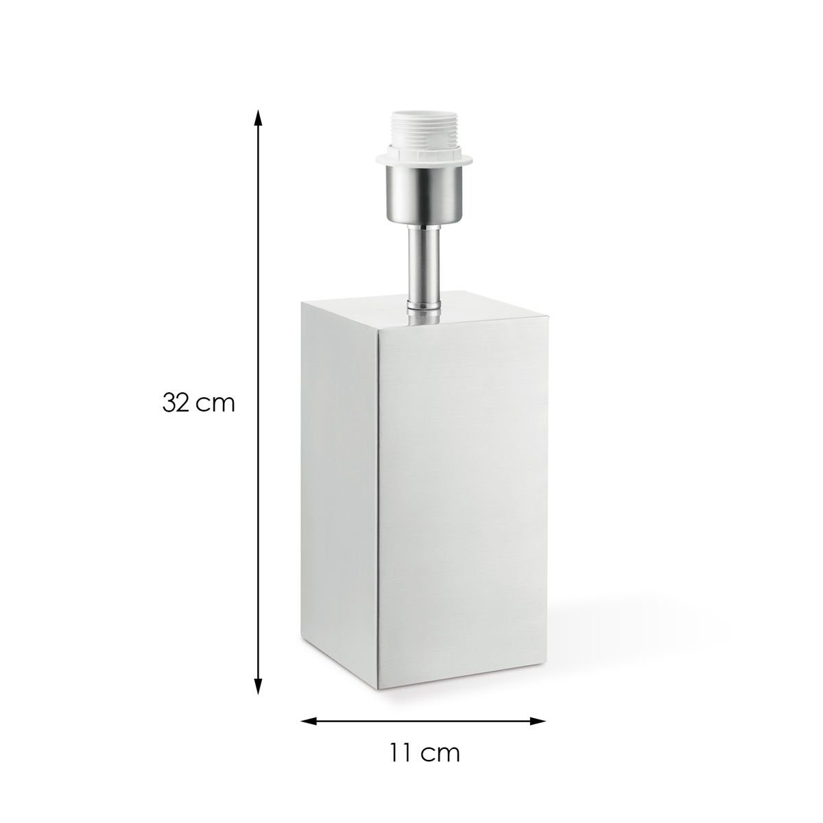 tafellamp voet Cilly 11/11/32cm - Geborsteld staal