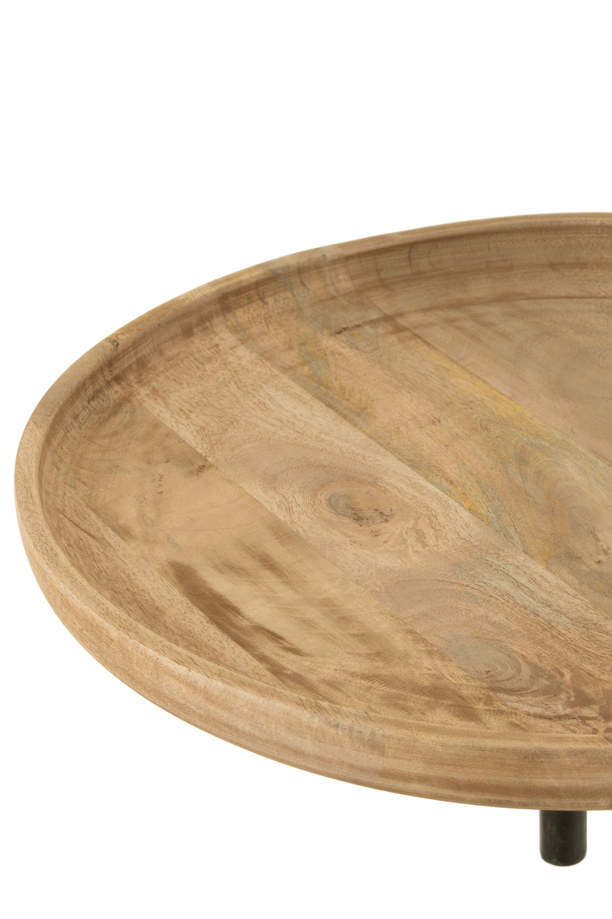 Tafel Wand Draaiend Rond Hout/Metaal Natuurlijk