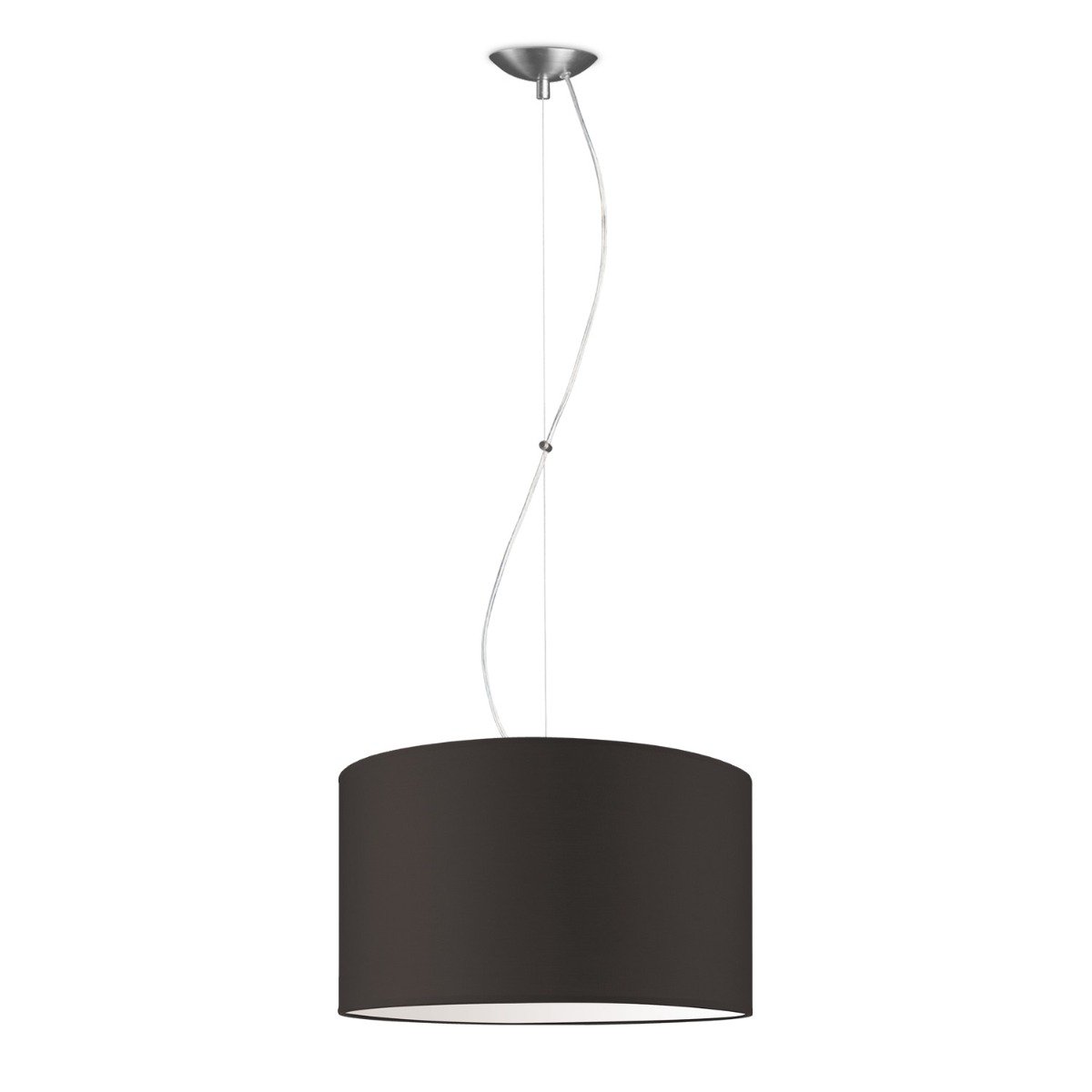 hanglamp Deluxe met lampenkap, E27, chocolade, 40cm