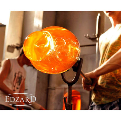 EDZARD lantaarn Molly, mondgeblazen kristalglas met platina rand, hoogte 18 cm, diameter 18 cm