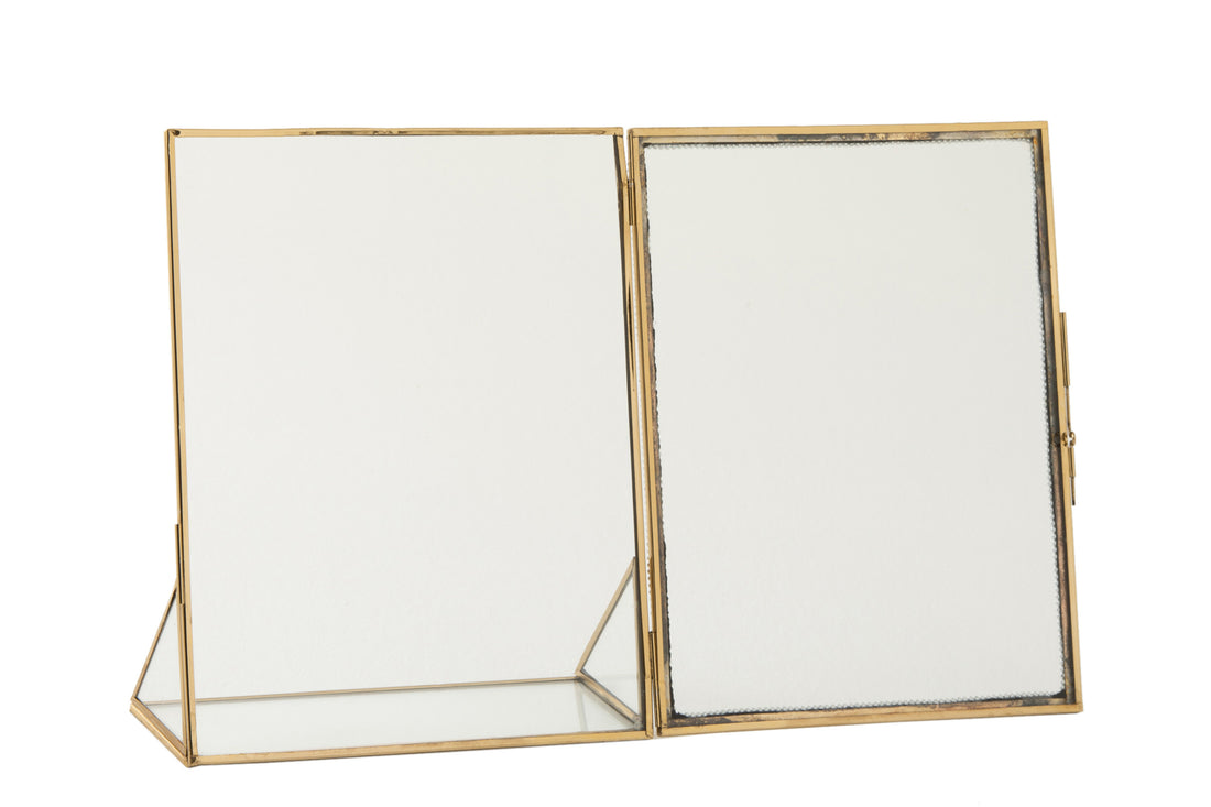 J-Line Fotokader Juweel Metaal/Glas Goud Large