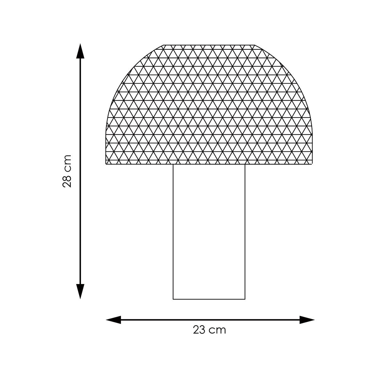 Moderne Tafellamp Mushroom Zwart - Bedlampje - Metaal